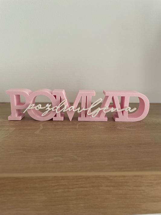 Napis pozdravljena pomlad
