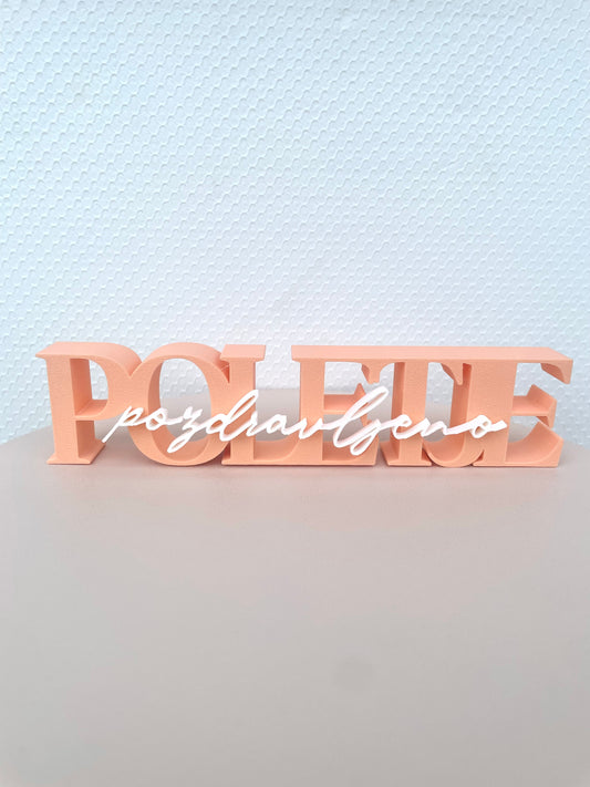Napis "pozdravljeno poletje"